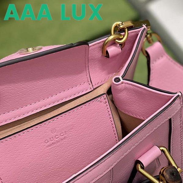 Replica Gucci GG Women Diana Mini Tote Bag Pink Leather Double G 11
