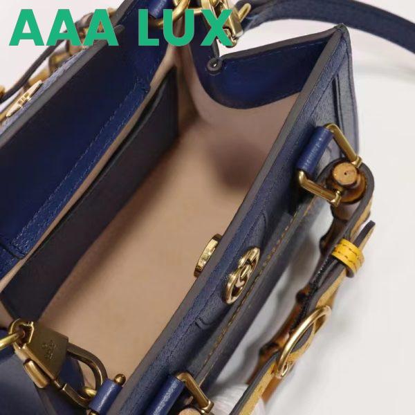 Replica Gucci GG Women Diana Mini Tote Bag Royal Blue Leather Double G 9