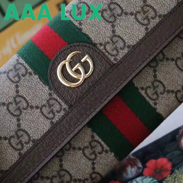 Replica Gucci GG Unisex Ophidia GG Continental Wallet in Beige/Ebony GG Supreme Canvas 5