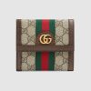Replica Gucci GG Unisex Ophidia GG French Flap Wallet in Black Leather 13