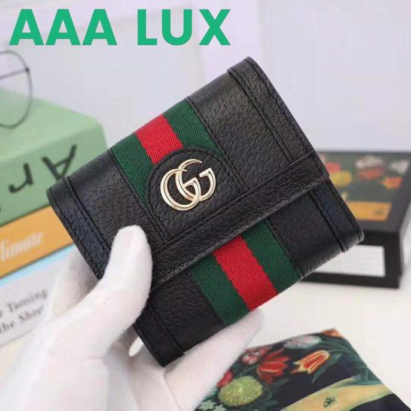 Replica Gucci GG Unisex Ophidia GG French Flap Wallet in Black Leather 3