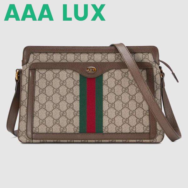 Replica Gucci GG Unisex Ophidia GG Medium Shoulder Bag-Brown 2