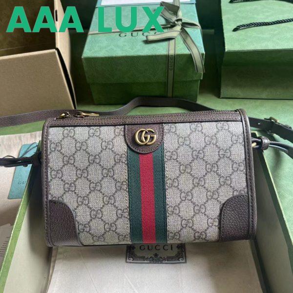 Replica Gucci GG Unisex Ophidia GG Messenger Bag Beige Ebony GG Supreme Canvas 3