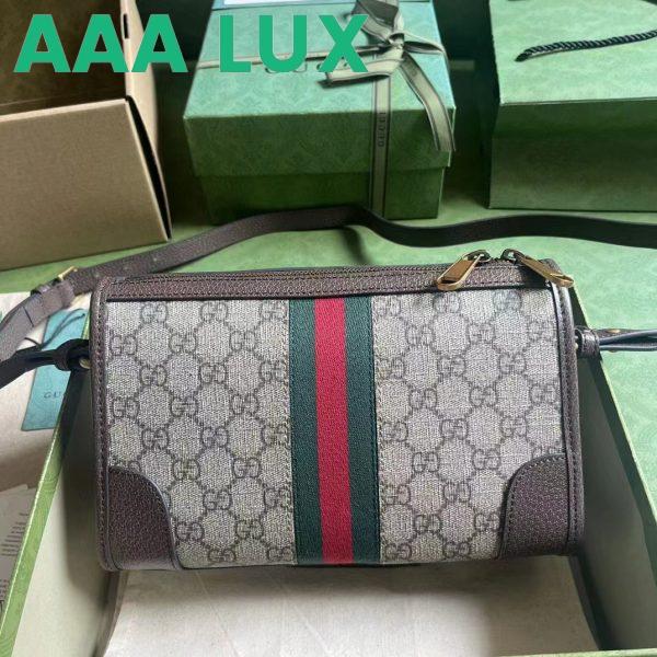 Replica Gucci GG Unisex Ophidia GG Messenger Bag Beige Ebony GG Supreme Canvas 4