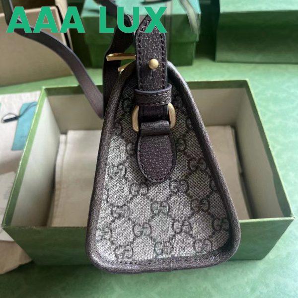Replica Gucci GG Unisex Ophidia GG Messenger Bag Beige Ebony GG Supreme Canvas 6