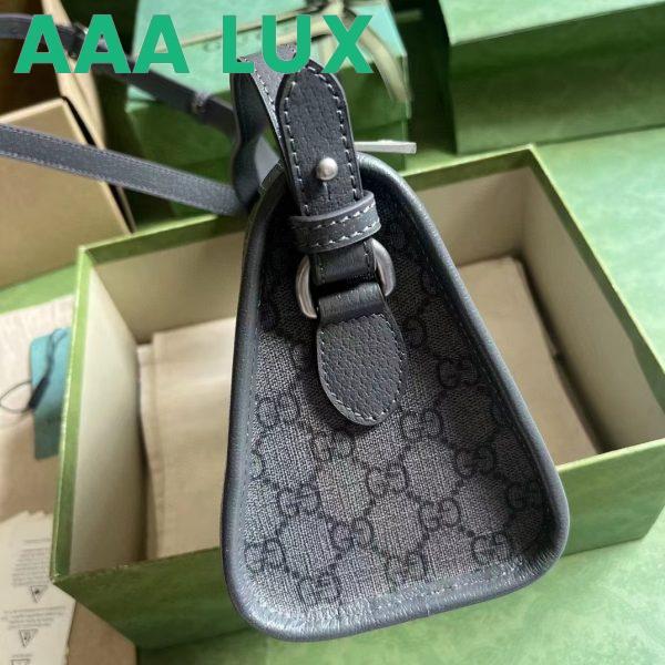 Replica Gucci GG Unisex Ophidia GG Messenger Bag Grey Black GG Supreme Canvas 6