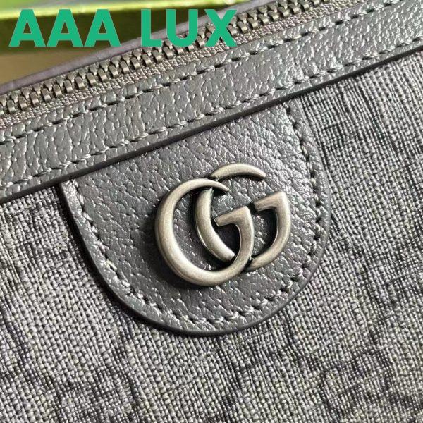 Replica Gucci GG Unisex Ophidia GG Messenger Bag Grey Black GG Supreme Canvas 9