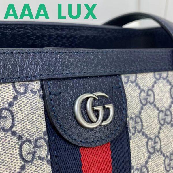 Replica Gucci GG Unisex Ophidia Medium GG Tote Bag Beige Blue Supreme Canvas 8