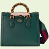Replica Gucci GG Women Diana Small Tote Bag Double G Brown Cuir Leather 12