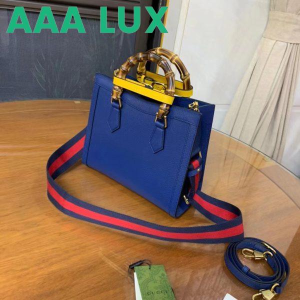 Replica Gucci GG Women Diana Small Tote Bag Double G Royal Blue Leather 4