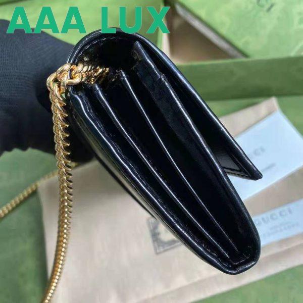Replica Gucci GG Women GG Jackie 1961 Chain Wallet Black Leather Gold-Toned Hardware 9