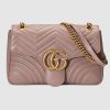 Replica Gucci GG Women GG Marmont Medium Top Handle Bag-Black 12