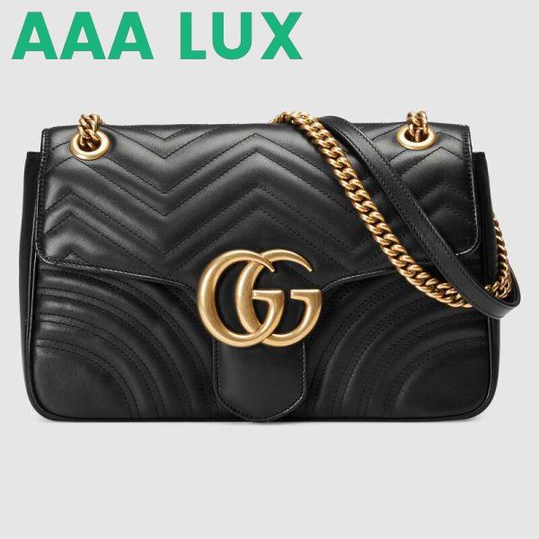 Replica Gucci GG Women GG Marmont Medium Matelassé Shoulder Bag in Matelassé Chevron Leather 3