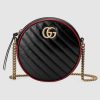 Replica Gucci GG Women GG Marmont Mini Round Shoulder Bag-Black