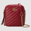Replica Gucci GG Women GG Marmont Mini Shoulder Bag in Red Matelassé Leather