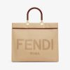 Replica Fendi Women Fendi Sunshine Medium Fendace Printed FF Leather Shopper 17