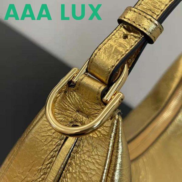 Replica Fendi Women Fendigraphy Small Gold Laminated Leather Bag 8