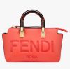 Replica Fendi Women FF By The Way Mini Small Boston Bag Light Pink Leather 13