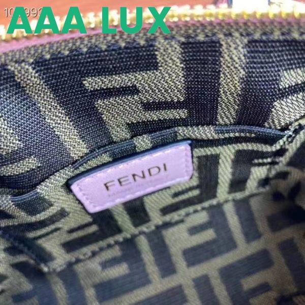 Replica Fendi Women FF By The Way Mini Small Boston Bag Light Pink Leather 11