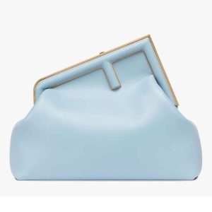 Replica Fendi Women First Medium Light Blue Leather Bag