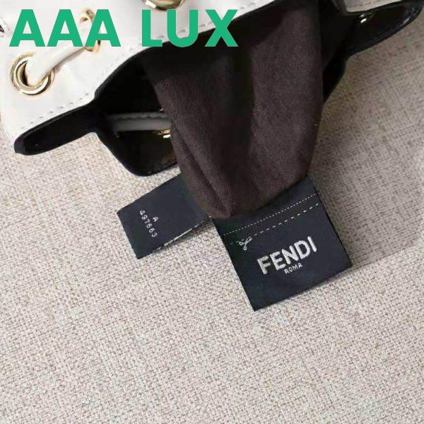Replica Fendi Women Mon Tresor Leather Mini Bag-White 10
