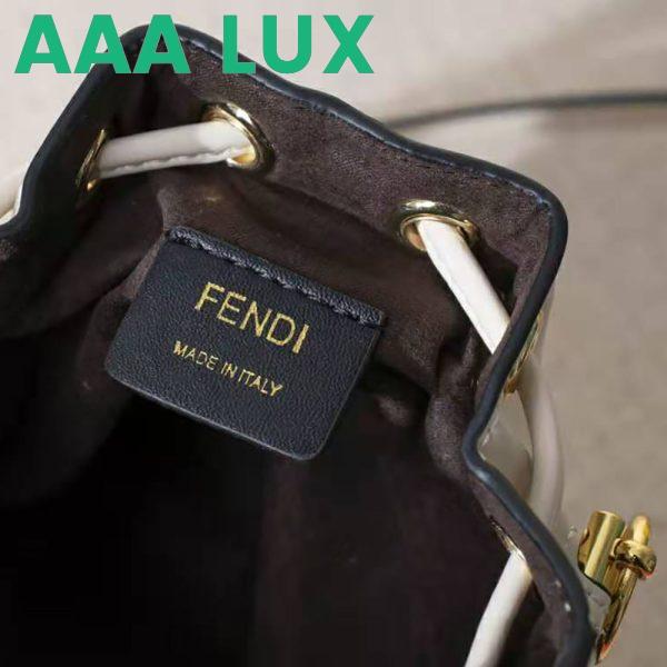 Replica Fendi Women Mon Tresor Leather Mini Bag-White 11