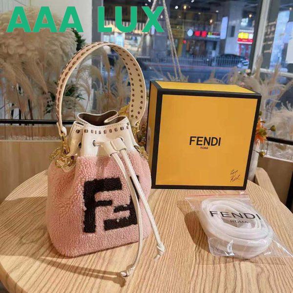 Replica Fendi Women Mon Tresor Pink Sheepskin Mini-Bag 4