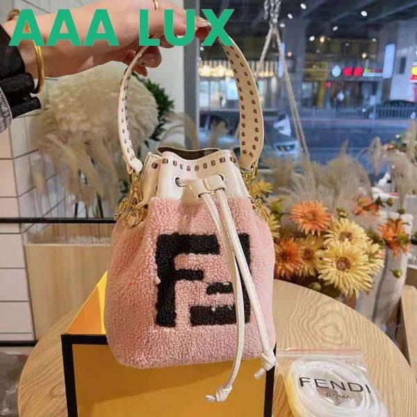 Replica Fendi Women Mon Tresor Pink Sheepskin Mini-Bag 5