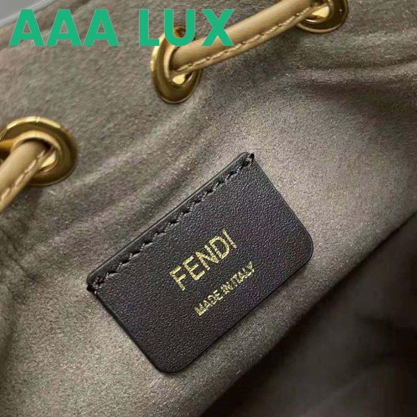 Replica Fendi Women Small Mon Tresor FF Beige Wool Mini-Bag 11