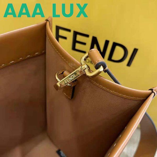 Replica Fendi Women Sunshine Medium Leather Shopper-Brown 8