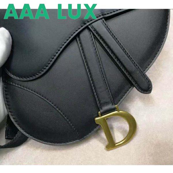 Replica Dior Women Saddle Belt Clutch in Black Embossed Grained Calfskin 7