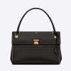 Replica Dior Women Parisienne Bag Black Smooth Calfskin