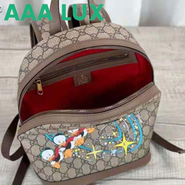 Replica Gucci Unisex Disney x Gucci Donald Duck Small Backpack Leather Interlocking G 6