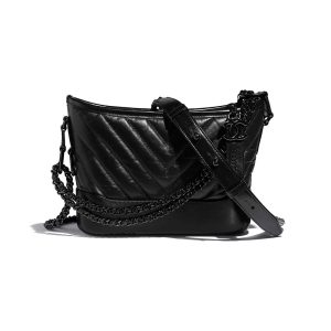 Replica Chanel Women Chanel’s Gabrielle Small Hobo Bag in Aged and Smooth Calfskin-Black 2