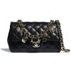 Replica Chanel Women Flap Bag Lambskin & Gold-Tone Metal-Navy 12