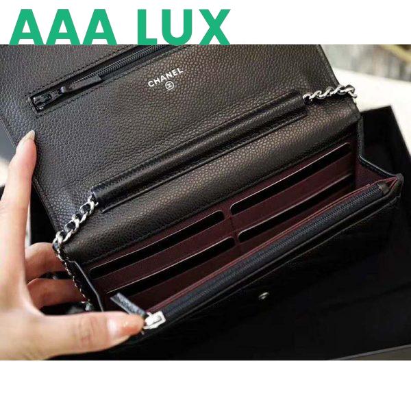 Replica Chanel Women Classic Wallet On Chain Lambskin Leather-Black 16