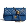 Replica Chanel Women Mini Flap Bag Lambskin & Gold-Tone Metal Coral 13