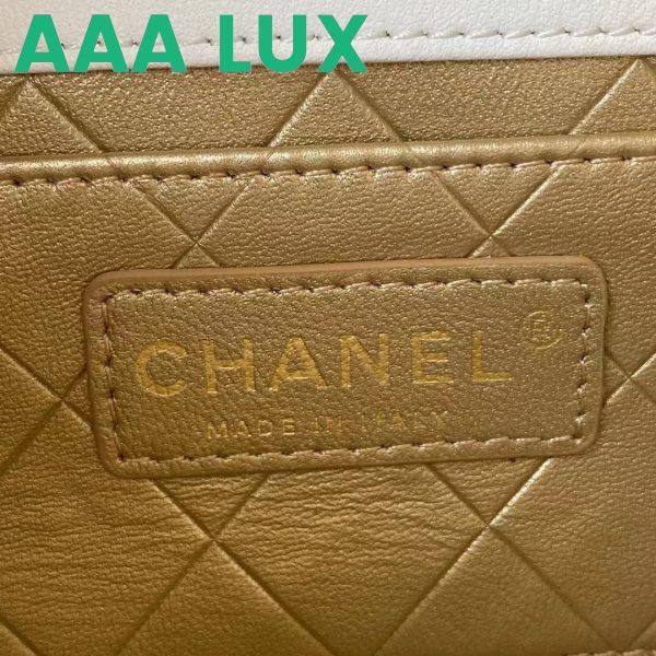 Replica Chanel Women Mini Flap Bag Lambskin Glass Imitation Pearls Strass Gold Silver 9