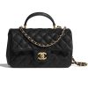 Replica Chanel Women Mini Flap Bag Lambskin Glass Imitation Pearls Strass Gold Silver 11