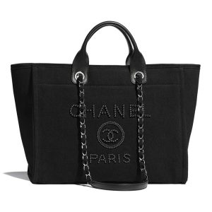 Replica Chanel Women Shopping Bag Mixed Fibers Imitation Pearls & Silver-Tone Metal 2