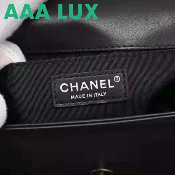 Replica Chanel Women Small Boy Chanel Handbag in Calfskin Leather-Black 10