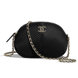 Replica Chanel Women Small Camera Case in Lambskin Leather-Black