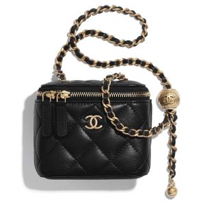 Replica Chanel Women Small Classic Box with Chain in Lambskin-Black 2
