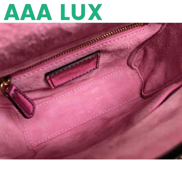 Replica Dior Mini Lady Dior Bag with Chain in Pink Metallic Calfskin 8