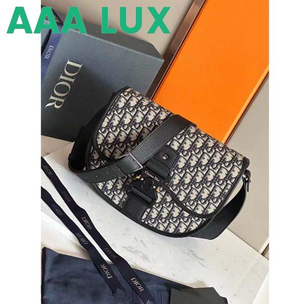Replica Dior Unisex CD Gallop Bag Strap Beige Black Dior Oblique Jacquard 3