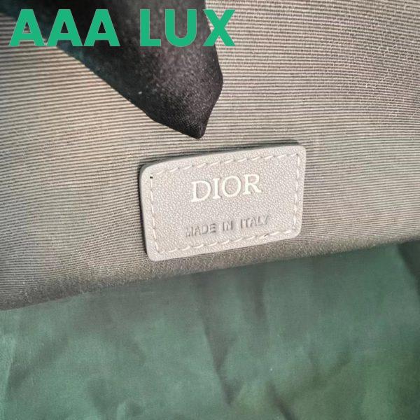Replica Dior Unisex CD Hit The Road Pet Carrier Bag Gray Diamond Canvas Smooth Calfskin 11