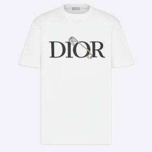 Replica Dior Men Oversized Dior And Judy Blame T-Shirt Cotton-White