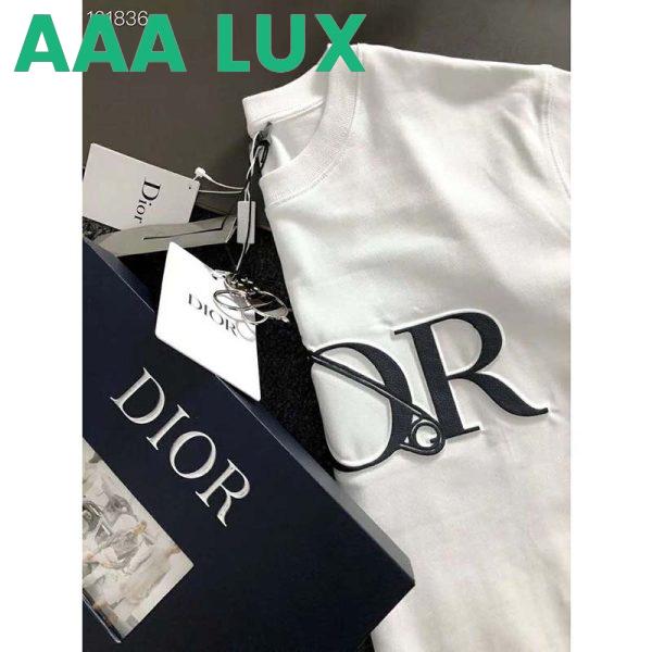 Replica Dior Men Oversized Dior And Judy Blame T-Shirt Cotton-White 5
