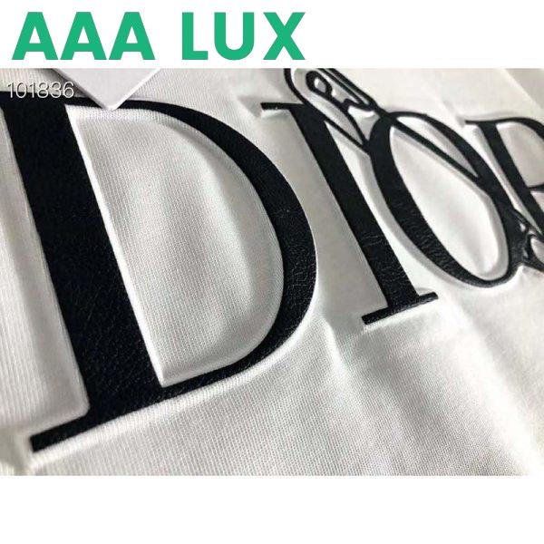 Replica Dior Men Oversized Dior And Judy Blame T-Shirt Cotton-White 6