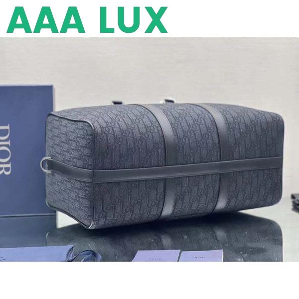 Replica Dior Unisex CD Lingot 50 Bag Black Dior Oblique Jacquard 6